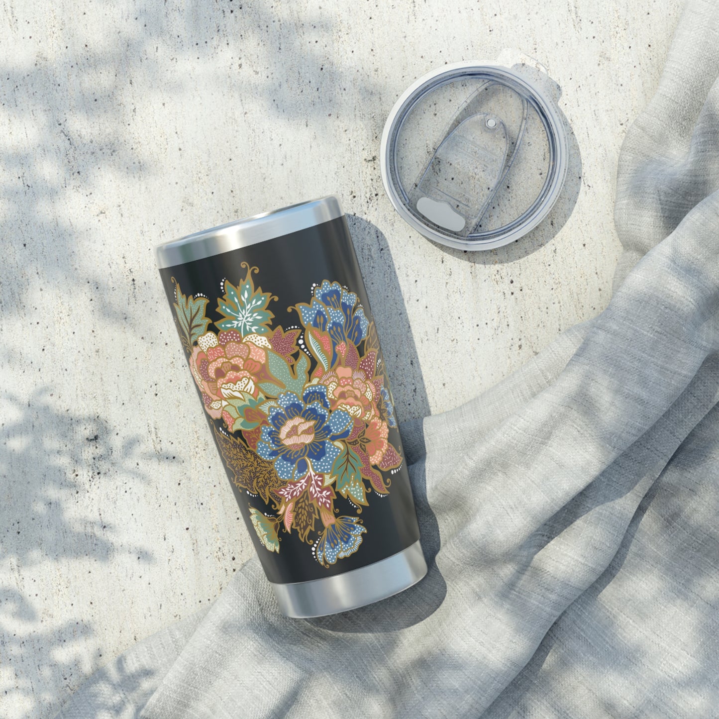 Batik-Style Double wall Insulation Tumbler 20oz