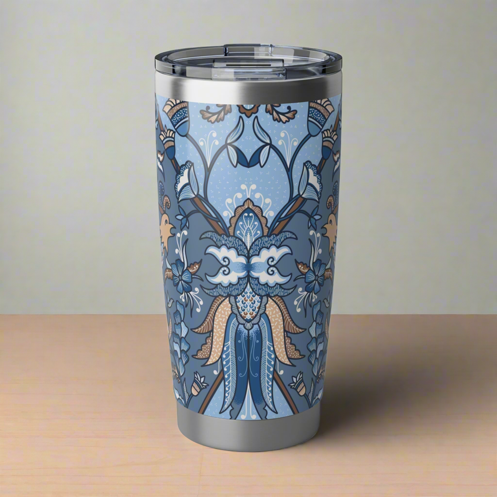 Batik-Style Double wall Insulation Tumbler 20oz