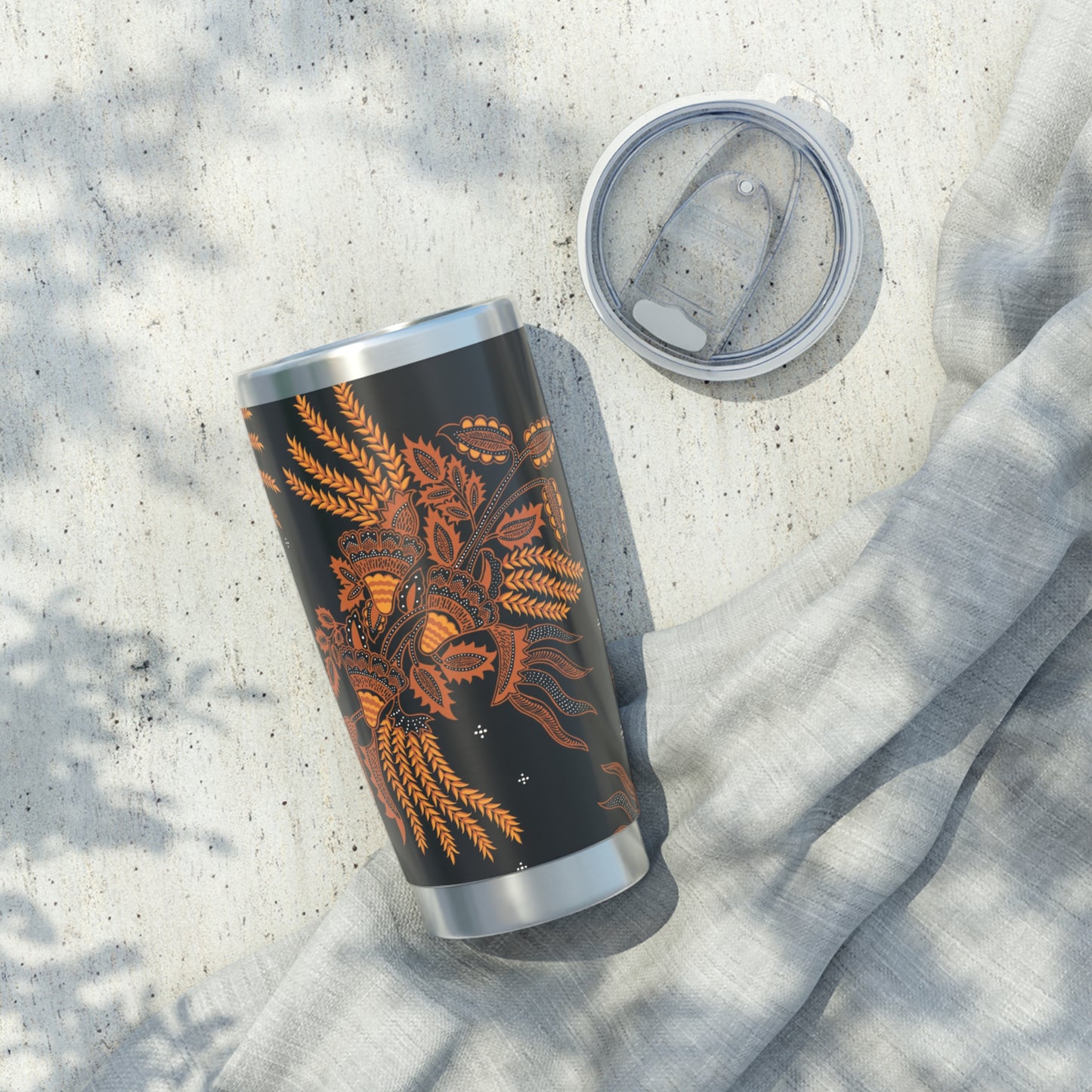 Batik-Style Double wall Insulation Tumbler 20oz