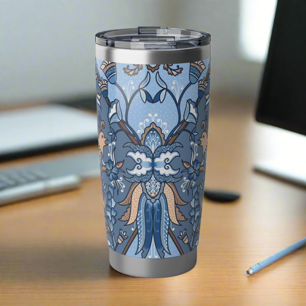 Batik-Style Double wall Insulation Tumbler 20oz