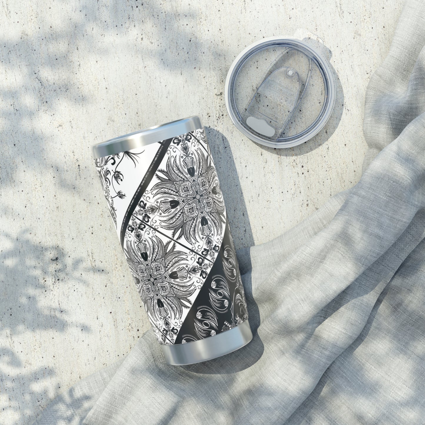 Batik-Style Double wall Insulation Tumbler 20oz