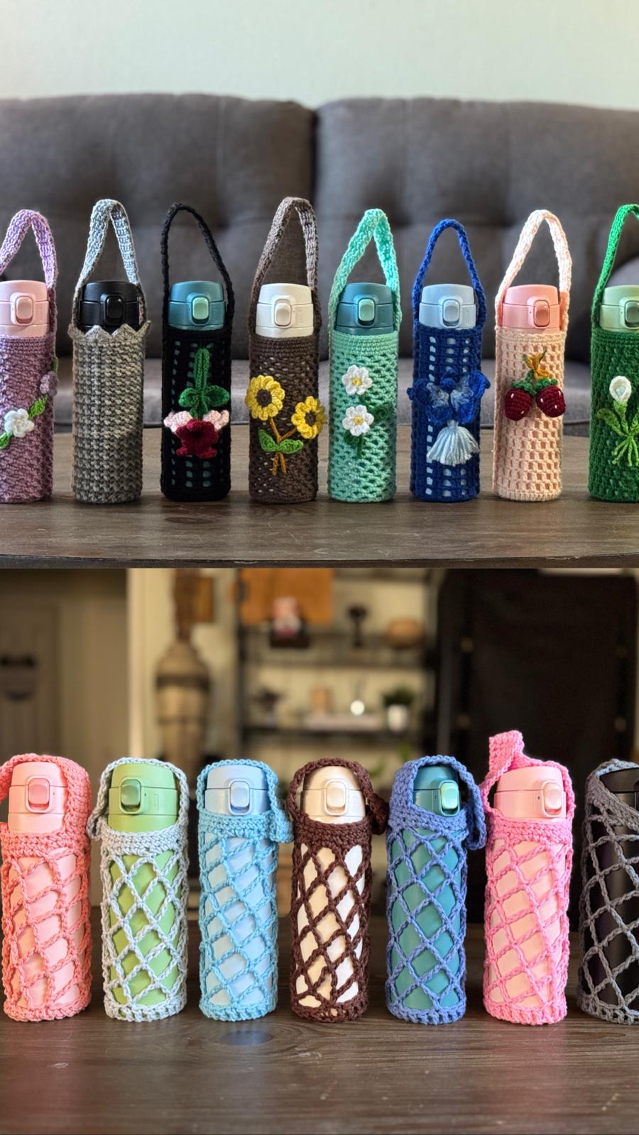 Crochet-Covered Tumbler Collection – 15oz (1st and 2nd Grade)