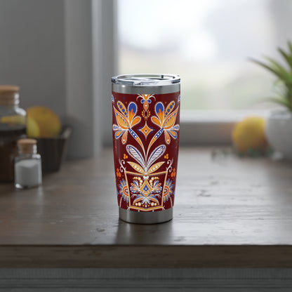 Batik-Style Double wall Insulation Tumbler 20oz