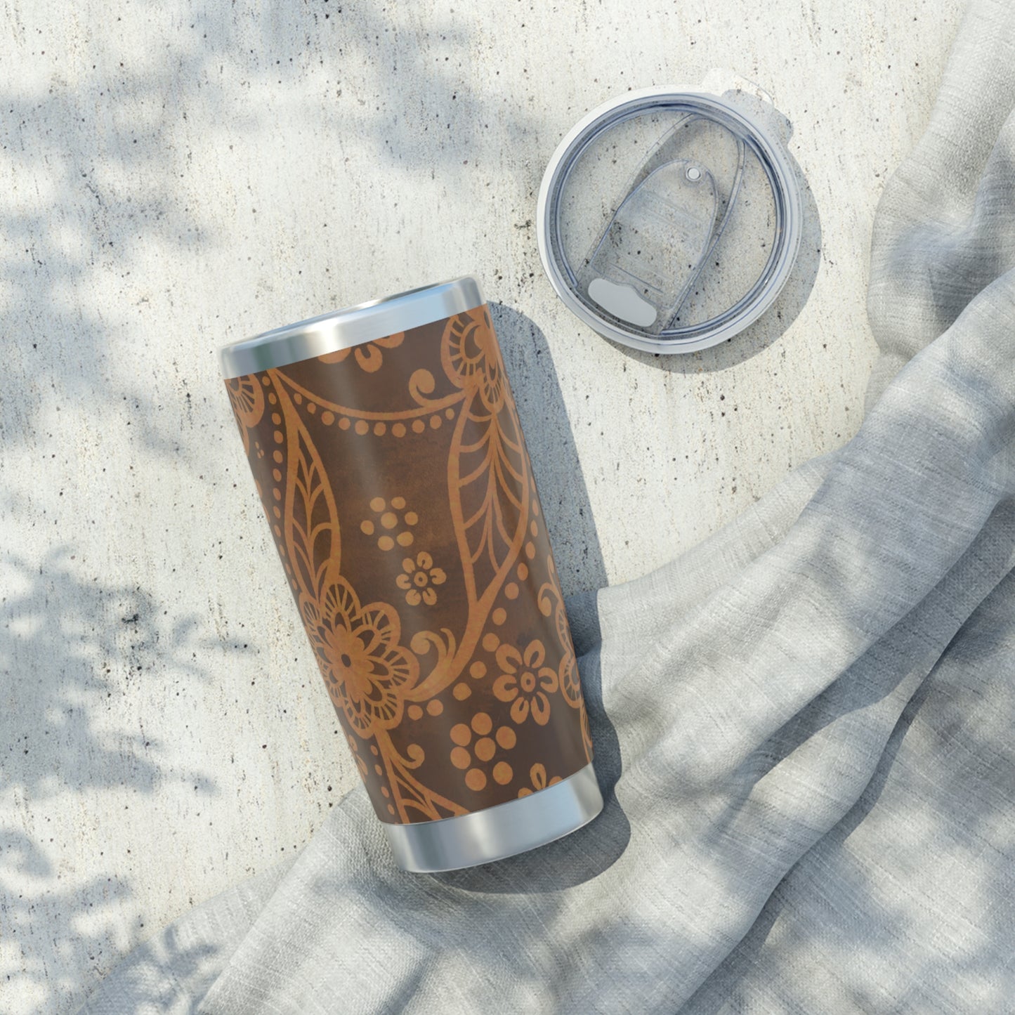 Batik-Style Double wall Insulation Tumbler 20oz