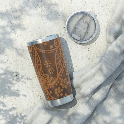 Batik-Style Double wall Insulation Tumbler 20oz