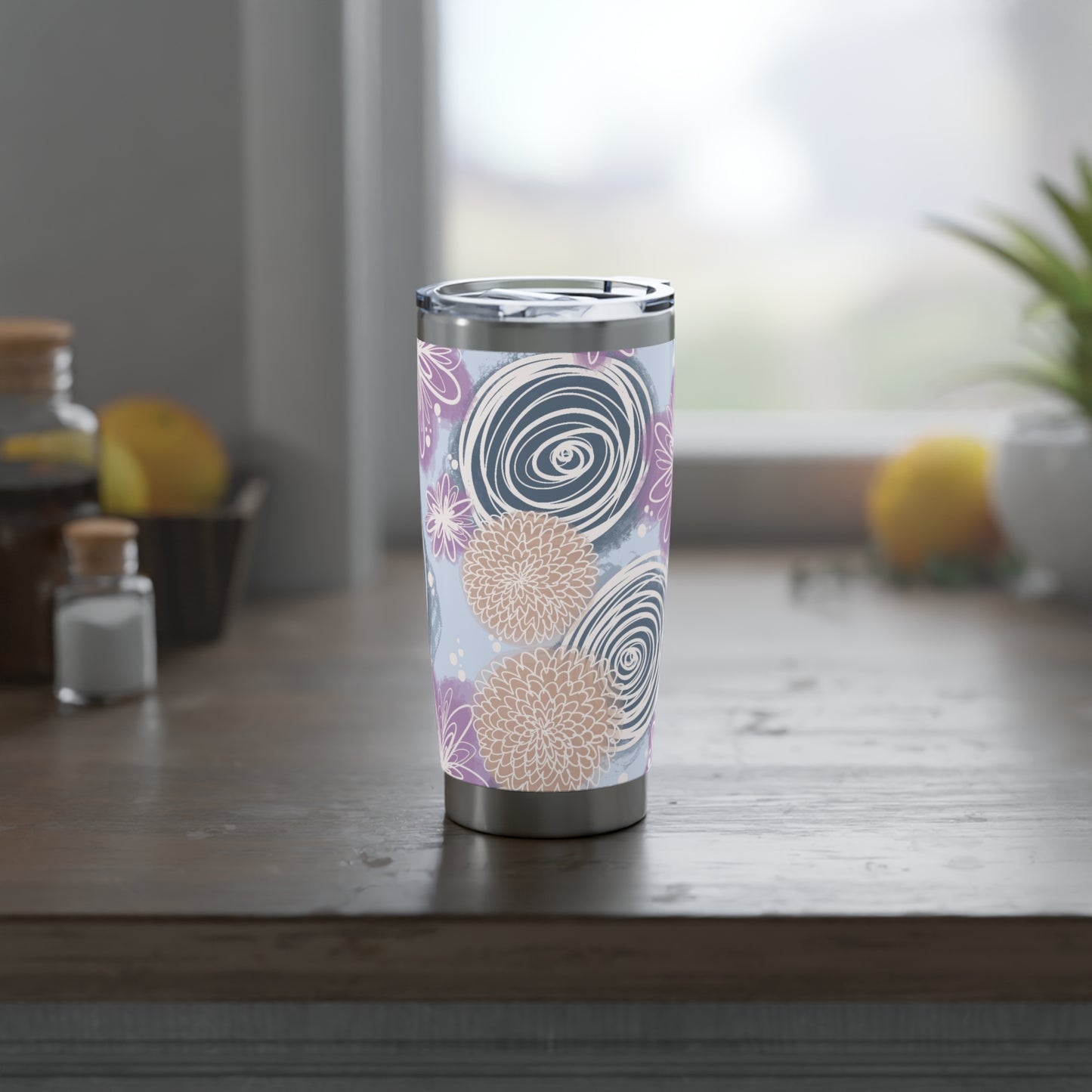 Batik-Style Double wall Insulation Tumbler 20oz