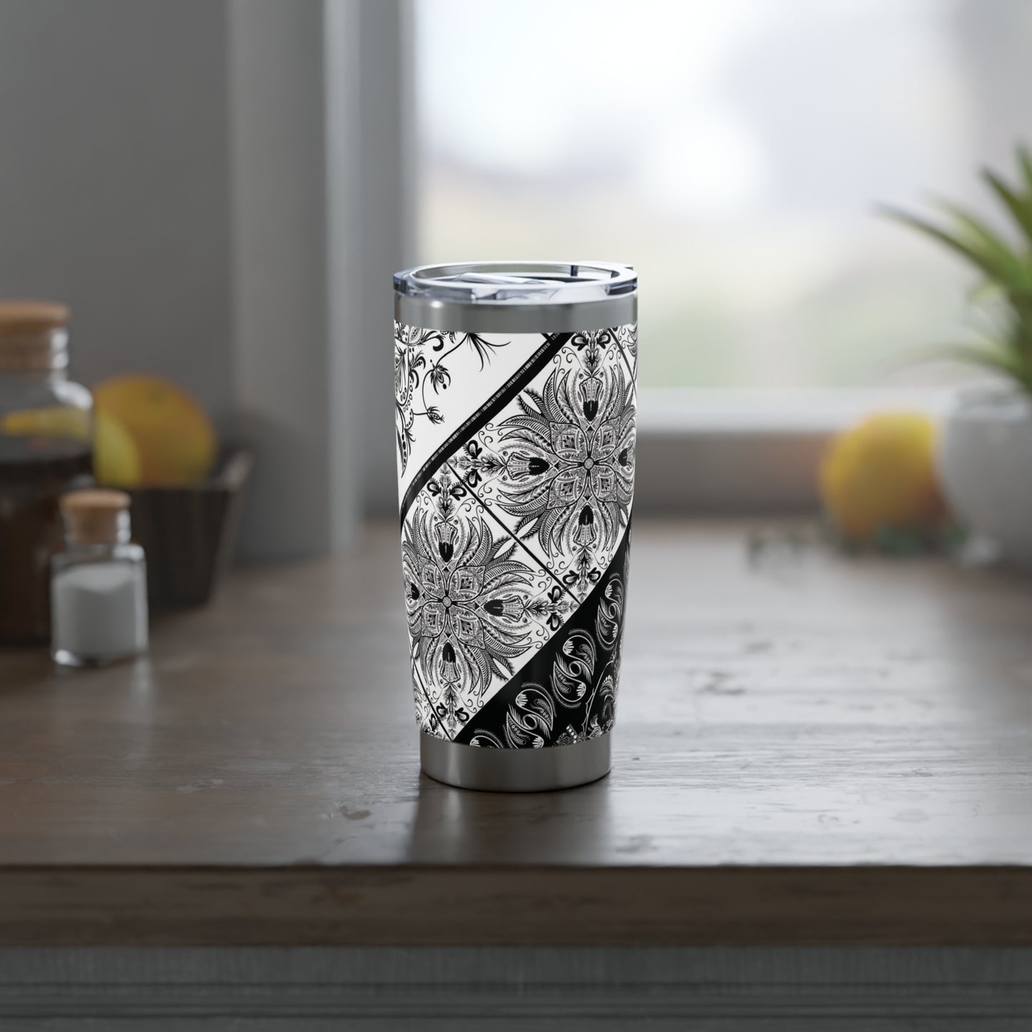 Batik-Style Double wall Insulation Tumbler 20oz