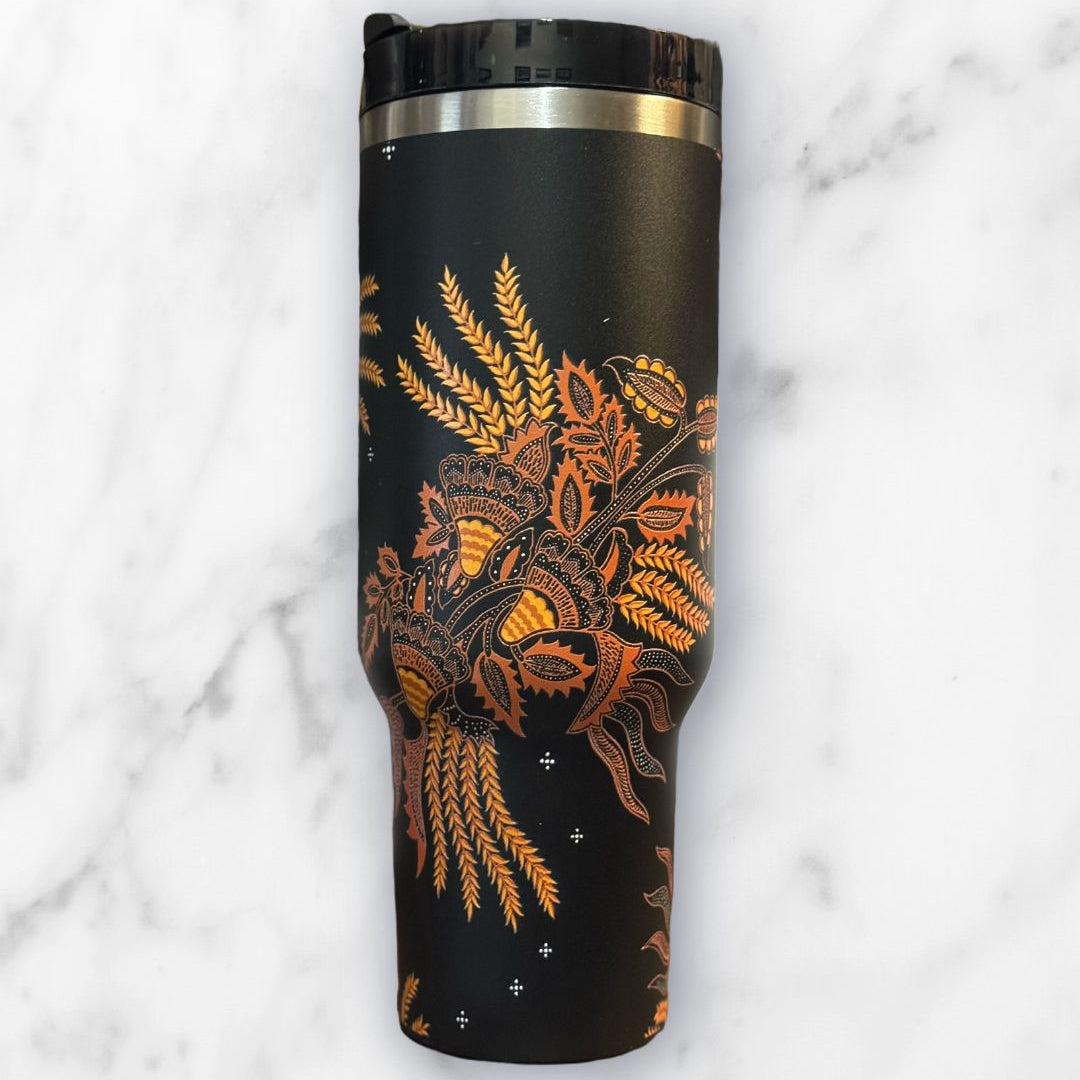 Batik-Style 40oz Stainless Steel Tumbler